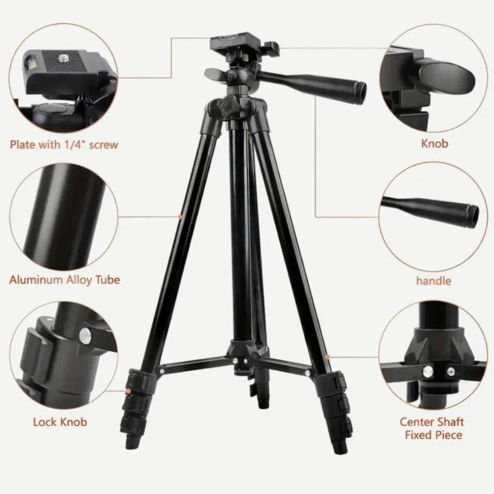 On the Go Adjustable Metal Tripod | 50” Max approx